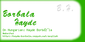 borbala hayde business card